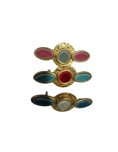 Broche Oval de terciopelo